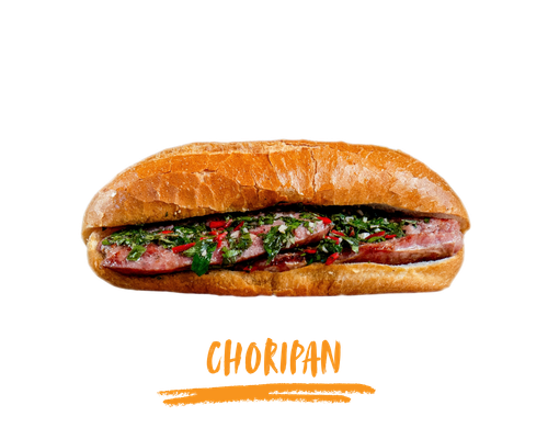 Choripan roll - Classic Brazilian toscana pork sausage Chimichurri 